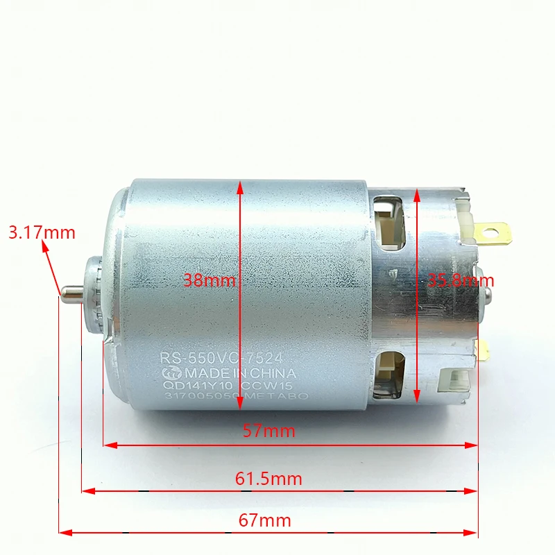 RS-550VC-7524 전기 드릴 모델 모터 DC 10.8V 12V 14.4V 정원 도구 장난감 모델용 - DIY 공예용 미니어처 전동 공구