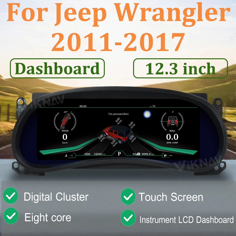 For Jeep Wrangler 20112017 Digital Dashboard Panel Virtual Instrument