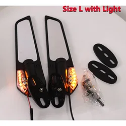 Universal Motorcycle Rearview Mirror - Enhanced Visibility (Universal with Light)