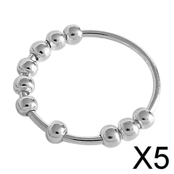 Silver Rotating Anti-Stress Ring, Anti-Stress Sensory Toy for Women, Silver Rotating Anti-Stress Ring, Anti-Stress Sensory Toy for Women,