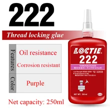 

50ml 250ml Sealing Adhesive Loctite 222 Low Strength Screw Seal Glue Anti-loose Anaerobic Glue Thread Locker Loctite 7649 770