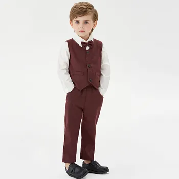 Toddler Boys Long Sleeve T Shirt Tops Vest Coat Pants Child Kids Go Home Outfit for Mom Baby Boys Stuff Boy Summer Clothes 5