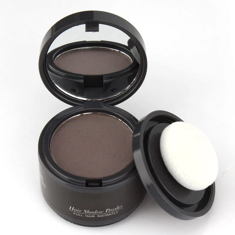 Hairline Powder Magical Instantly Hair Line Shadow Quick Cover Hair Root Cover Concealer Eyebrow Line with Puff Touch Dark Brown тени для бровей artdeco eyebrow powder тон 3