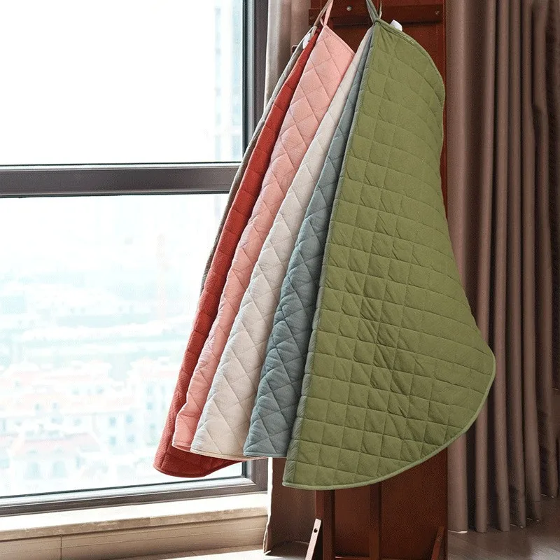 Solid color diamond lattice soft round mat multi-purpose cotton pure color simple soft comfortable blanket for children