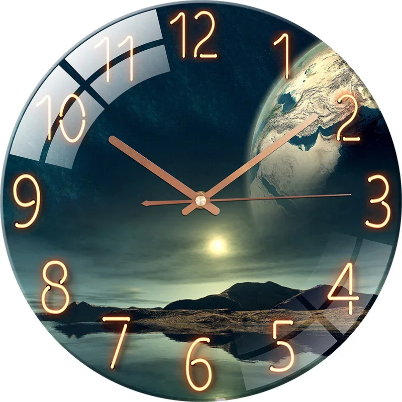 12 Inch Modern Silent Wall Clock Non-Ticking Digital Wall Clock Silent Movement No Ticking Living Room Decoration Multiple Style Options Modern Living Room Decor