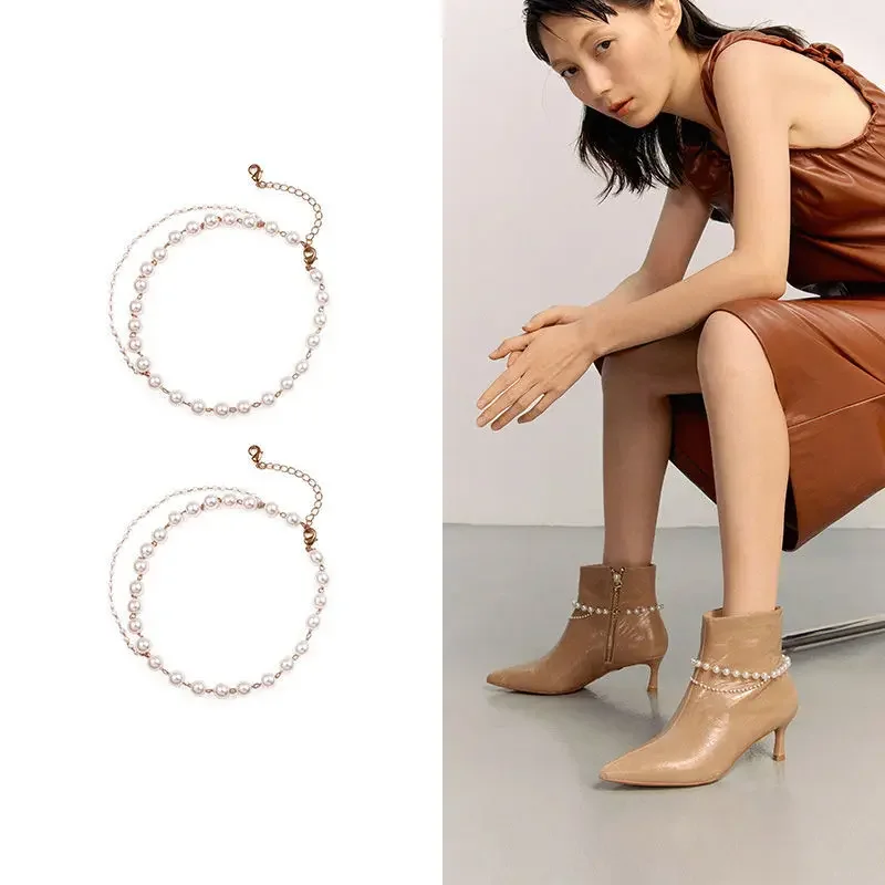 Carufin Catena a forma di U Catena per scarpe con nappe Catena a
