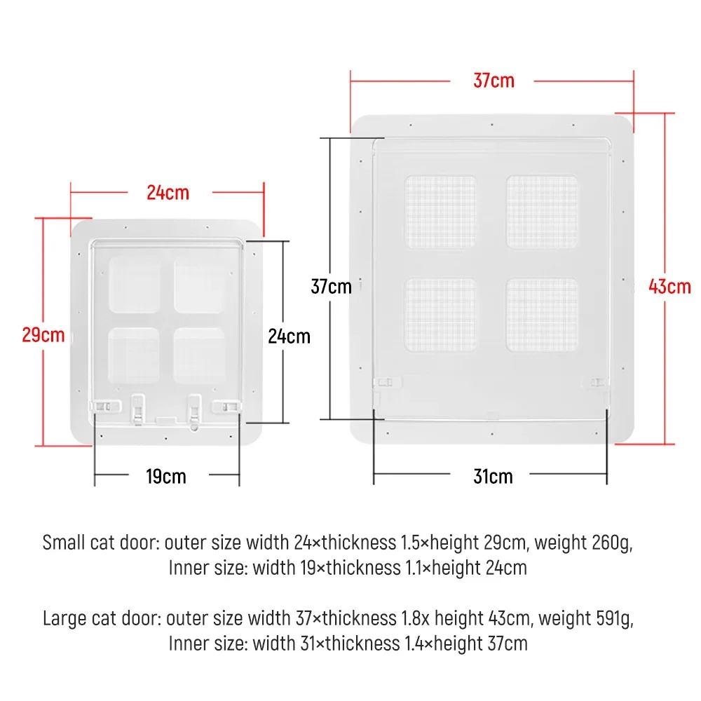 

Dogs Screen Pet Kit Flap Cat Doors Door Fence Automatic Dog Plastic Home Gate Foldable