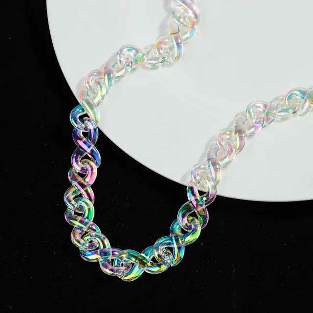 Iridescent Acrylic Chain Choker 4
