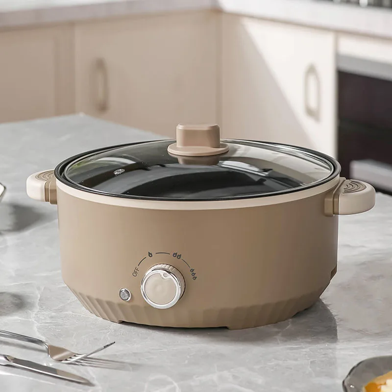 Large capacity household electric cooking pot electric hot pot multi-functional cooking pot dormitory non-stick with steamer 2