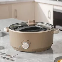 Large capacity household electric cooking pot electric hot pot multi-functional cooking pot dormitory non-stick with steamer 2