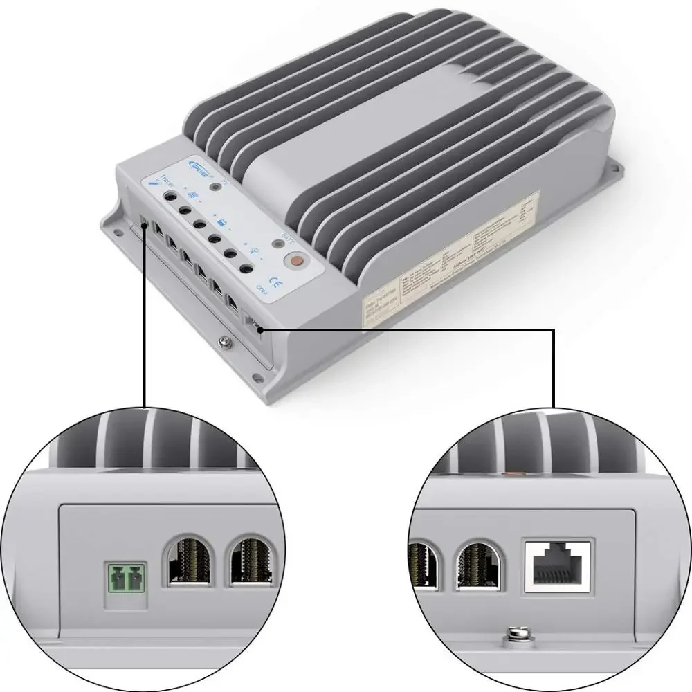 EPever MPPT 30A Solar Charge Controller Negative Ground 12V 24V with WIFI, BLE, Remote Meter, PV Communication 3215BN 5
