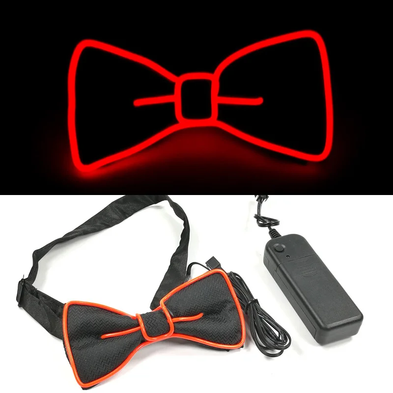Neueste LED Leuchtende Fliege Für Mann Weihnachten Hochzeit Licht Fliege Festival Party Liefert Fluoreszierende Party Requisiten – Detail 11