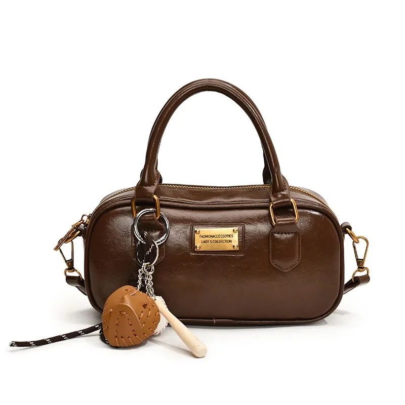 New Fashion Sling Shoulder Bag Trend PU Leather Messenger Handbags Solid Color Leisure Stylish Crossbody Bags For Women Girls