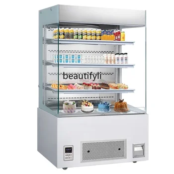 A56 Vertical Air Curtain Cake Display Refrigerated and Fresh Fruit West Pastry Dessert Beverage Display Cabinet