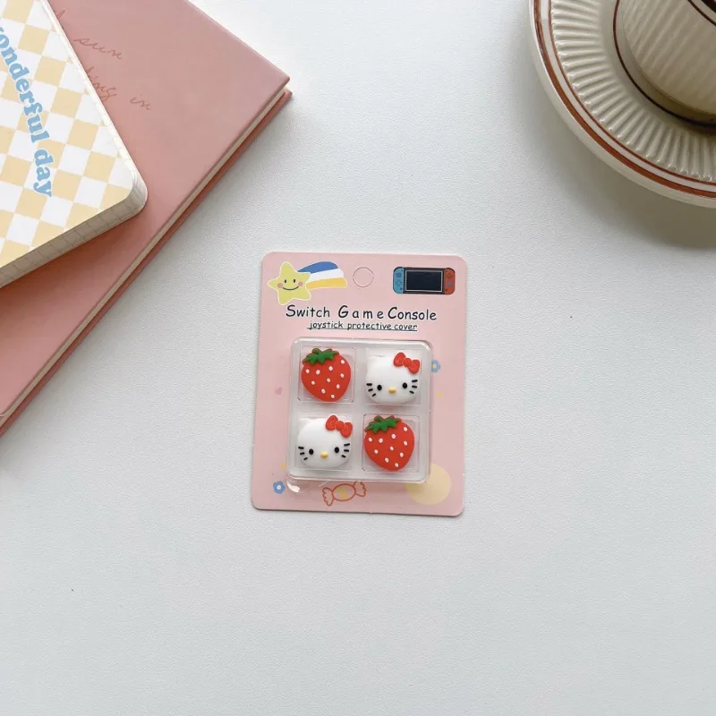 Sanrio 헬로 키티 실리콘 엄지 그립 캡 스위치 라이트 조이스틱 캡 Nintendo Switch NS OLED 엄지 스틱 그립 액세서리