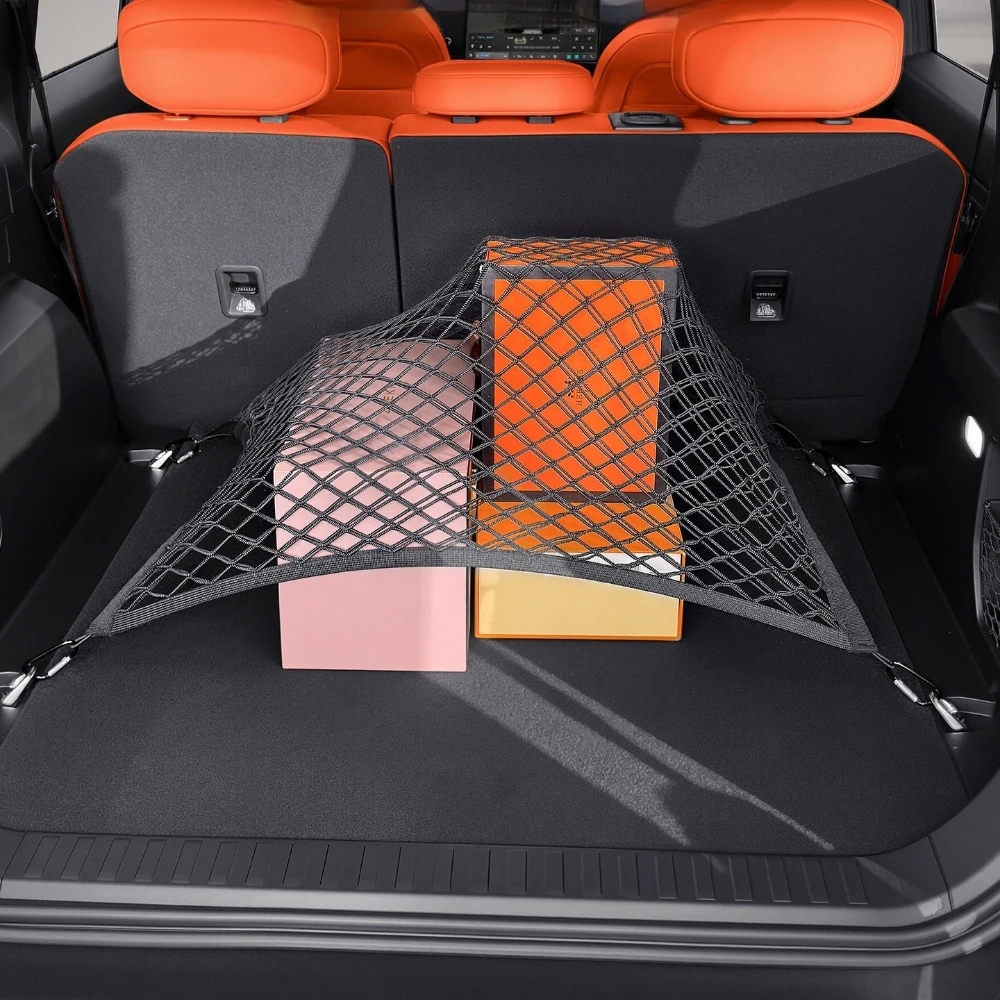 CHERY ICAR V27 탄성 트렁크 보관망, 후면 카고 정리 포켓, 미끄럼 방지 실용적인 자동차 인테리어 액세서리
