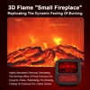 Electric Fireplace Heaters 400/1000W Portable 3D Flame Mini Electric Stove Warmer Space Heater for Home or Office 3