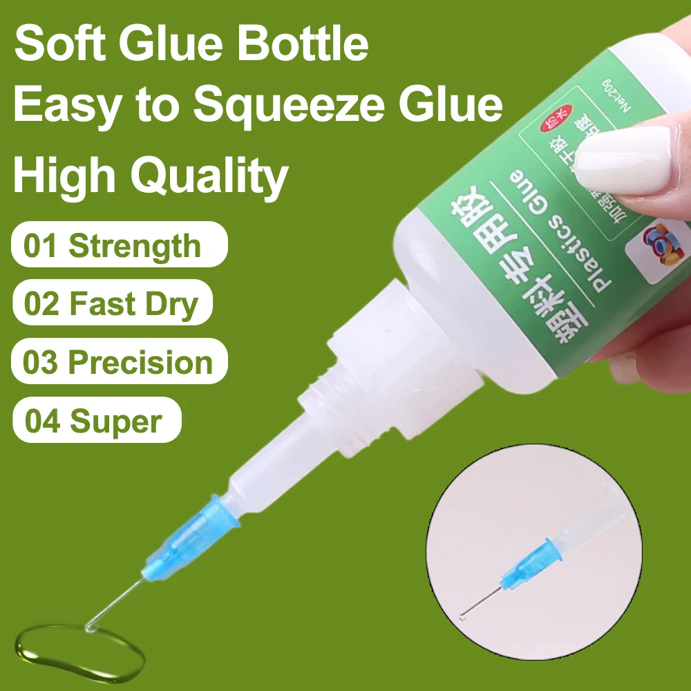 Transparent Super Glue Extra Strong ABS PVC Plastics Instant Contact Vinyl Adhesive Fast Cyanoacrylate 502 Metal Silicone Bond 2