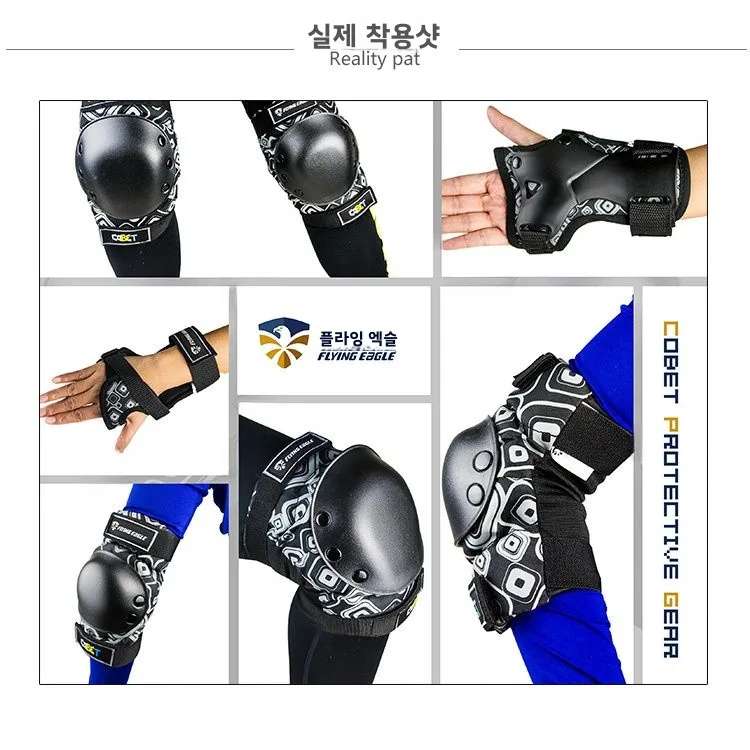 전문 스피드 스케이팅 보호 장비 세트 무릎 보호대 헬멧 (롤러 스케이팅, 스케이트보드, 사이클링용) 성인 남녀 공용