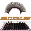 Qeelasee New Arrival 10 PCS Brown Matte Flat Eyelash Extension Mink False Ellipse Lashes Split Tips Supplies 4