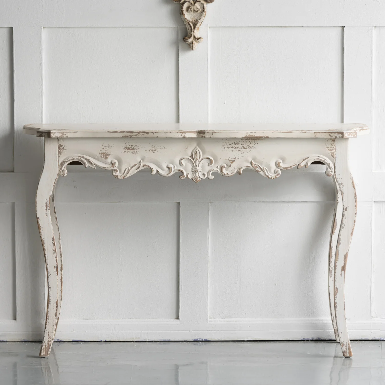 

Slimline Whitewash Console Table for Bedroom, Hallway or Living Room - Stylish, Versatile and Compact 46" x 16.5" x 30" Slimline