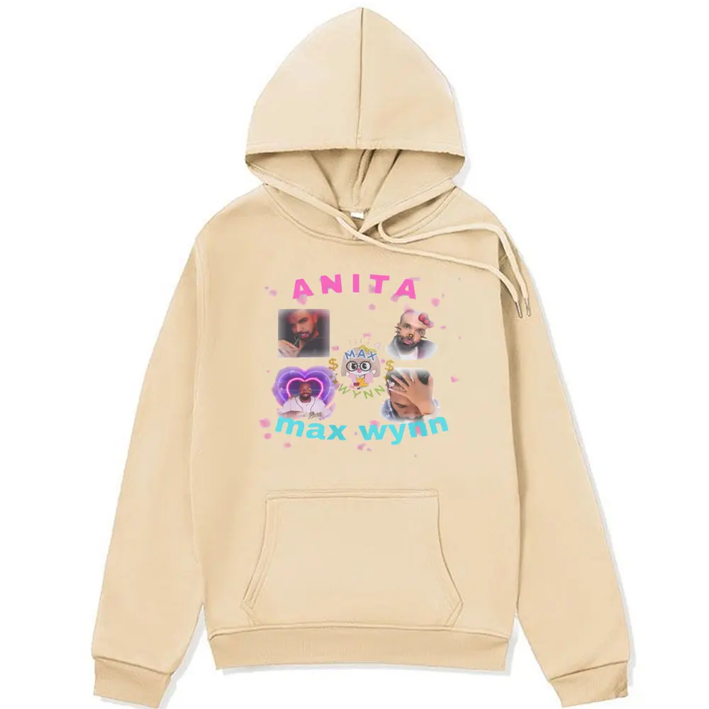 Anita Max Wynn Drake Graphic Printed Hoodie Male Winter Fashion Long Sleeve Sweatshirt Hip Hop Aesthetic Pullover Men Women Tops