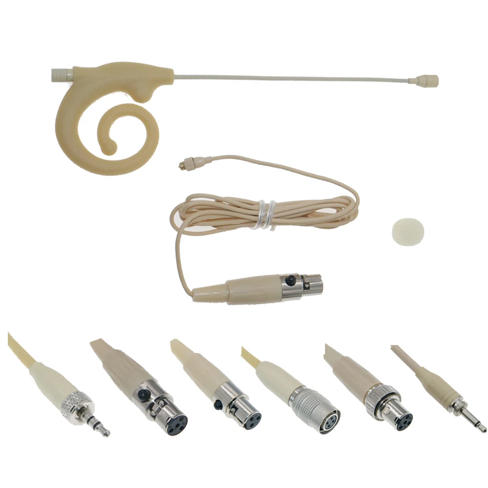 Auricolare A Un Lato Staccabile Microfono A Chiocciola Per Shure Ulx Slx Qlxd Ulx24 Glxd Sennheiser G2 G3 G4 Akg Atw Separabile A 6 Spine