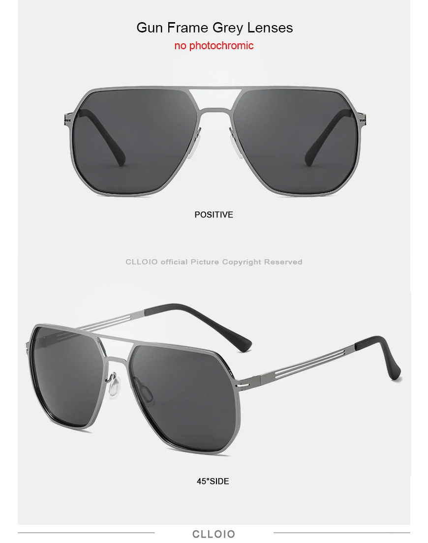 CLLOIO Vintage Polarisierte Sonnenbrille Männer Klassische Driving Shades Sonnenbrille Vintage Reise Angeln Sport Brille Radfahren Brille – Detail 12