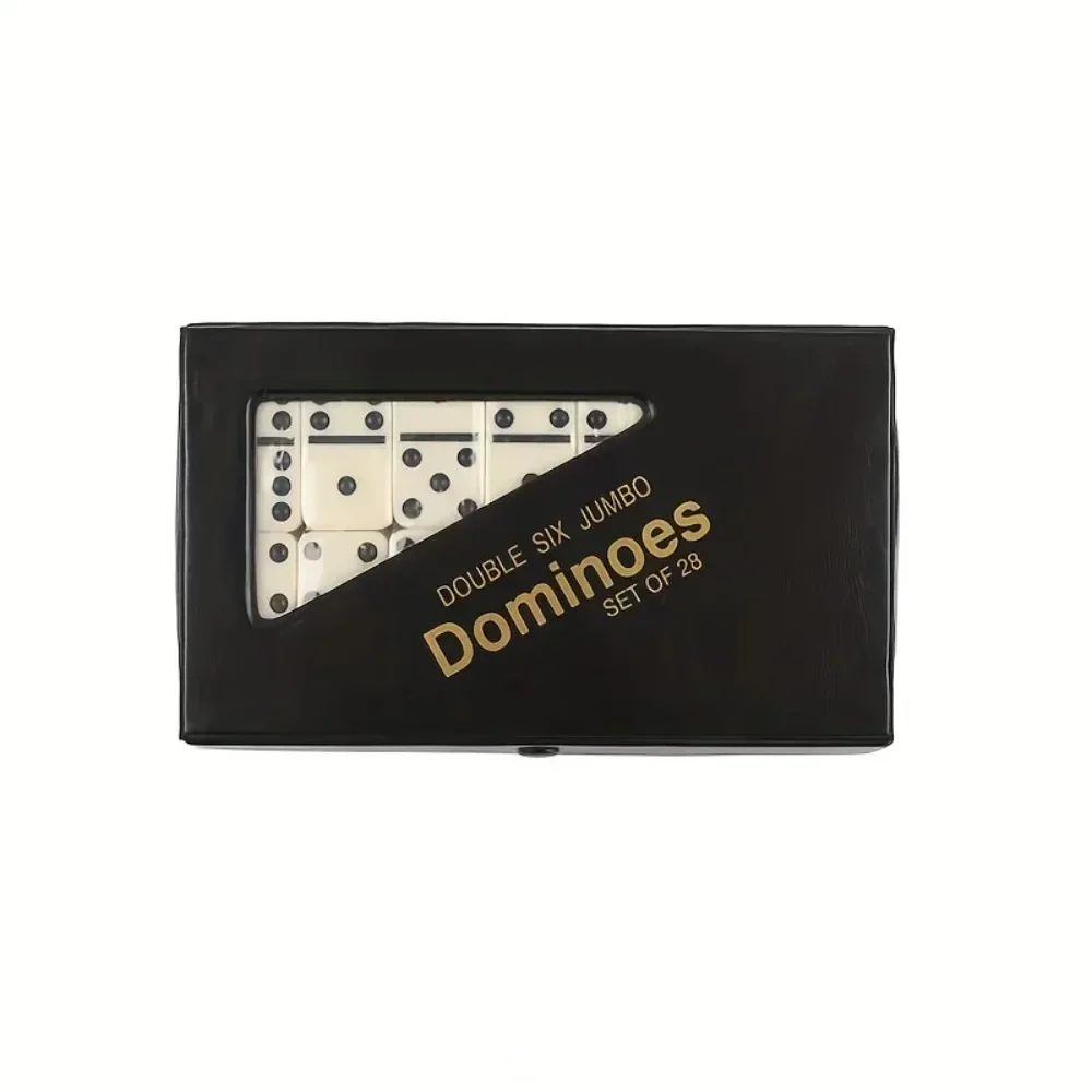 Double Six Domino Set 28PCS Entertainment Leisure Travel Fun Table Game Domino Toy Children's Puzzle Toy Gift