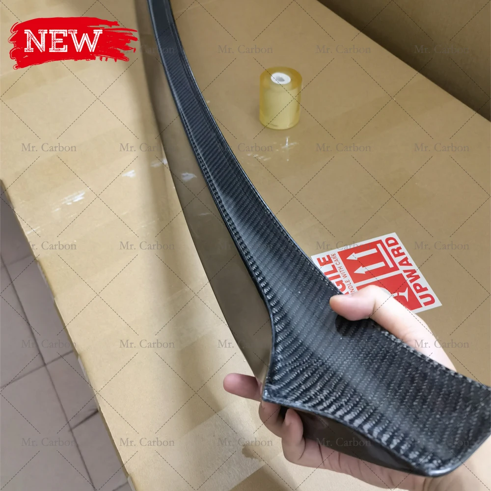 MIDDLE LIP FOR MINI F55/F56 COOPER/S/JCW CARBON FIBER GLASS TRUNK SPOILER BODY KIT TUNING PART FOR F56 FRP MIDDLE WING RACING car hood