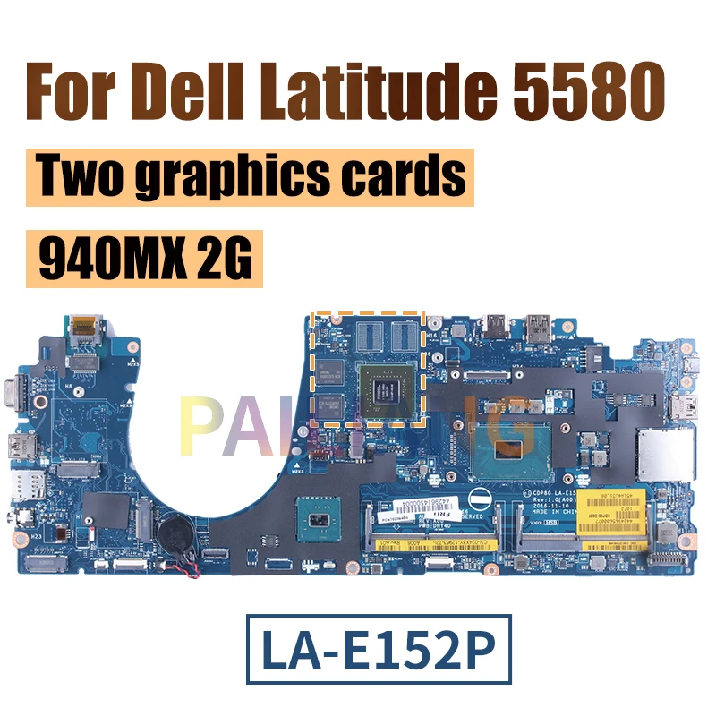 Laptop Motherboard para Dell Latitude 5580 Notebook Mainboard Completo Testado La-e152p e3 i5 i7 7th Gen 940mx M602 2g - Imagem 3
