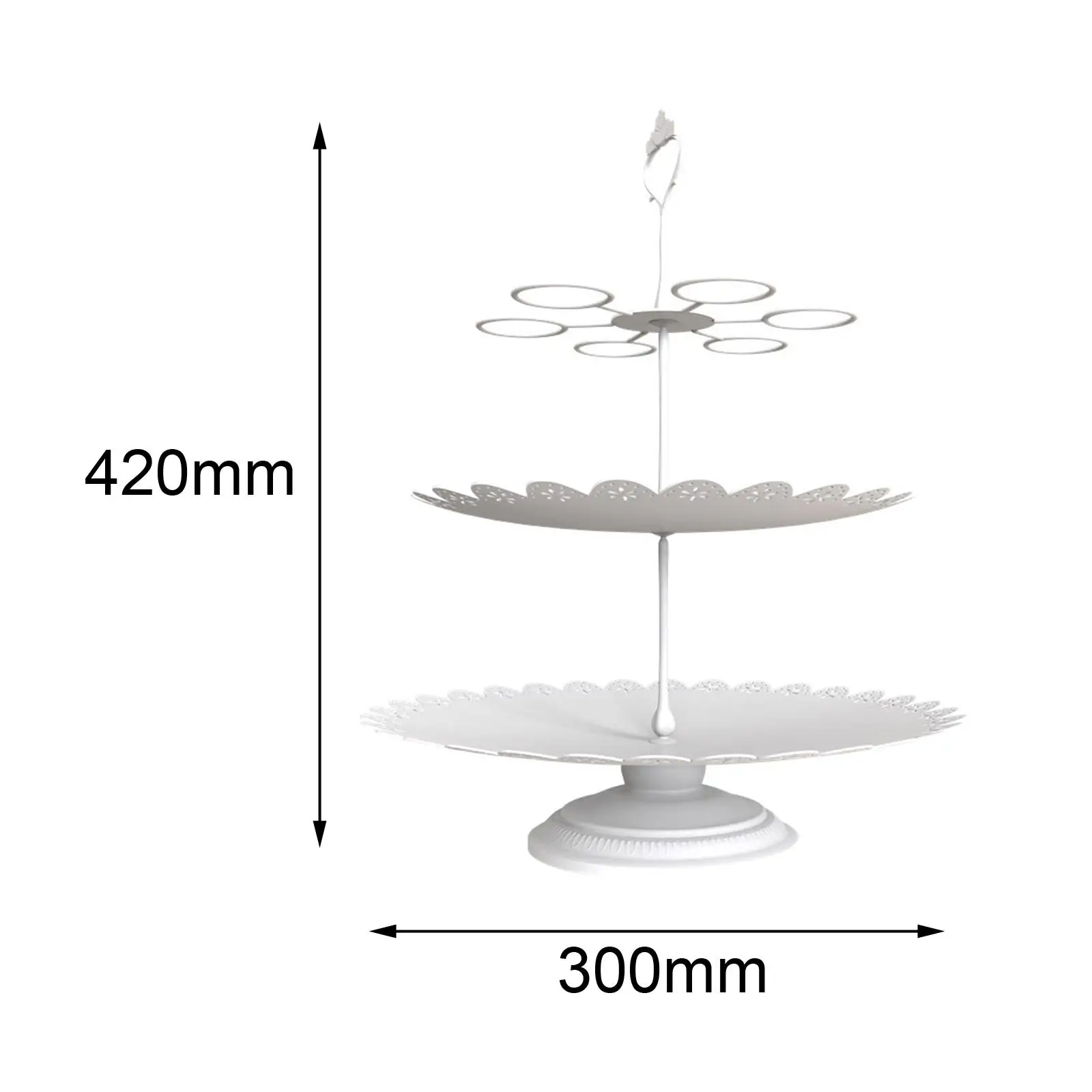 3 Tier Cupcake Stand Pastry Dessert Holder Elegant Dessert Candy Dish Appetizer