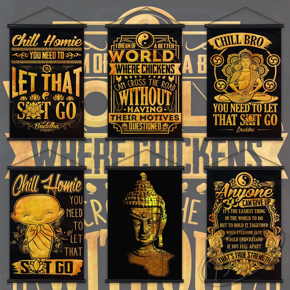 

Buddhism Zen Yoga Posters Canvas Paintings Modular Picture Hanging Scrolls Classic Wall Artwork Prints Home Cuadros Decorative