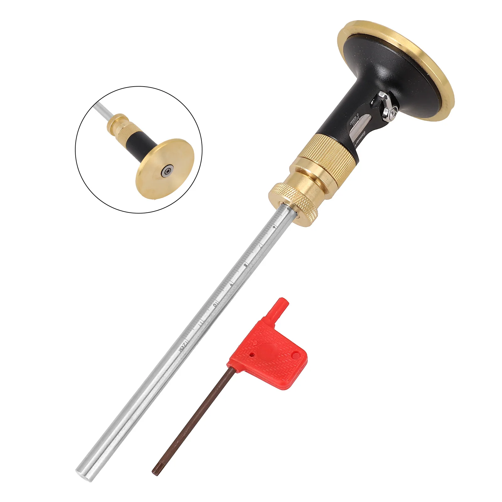 

European Style Woodworking Scriber with Non Rolling Feature V Groove Stability Metric and Imperial Measurement