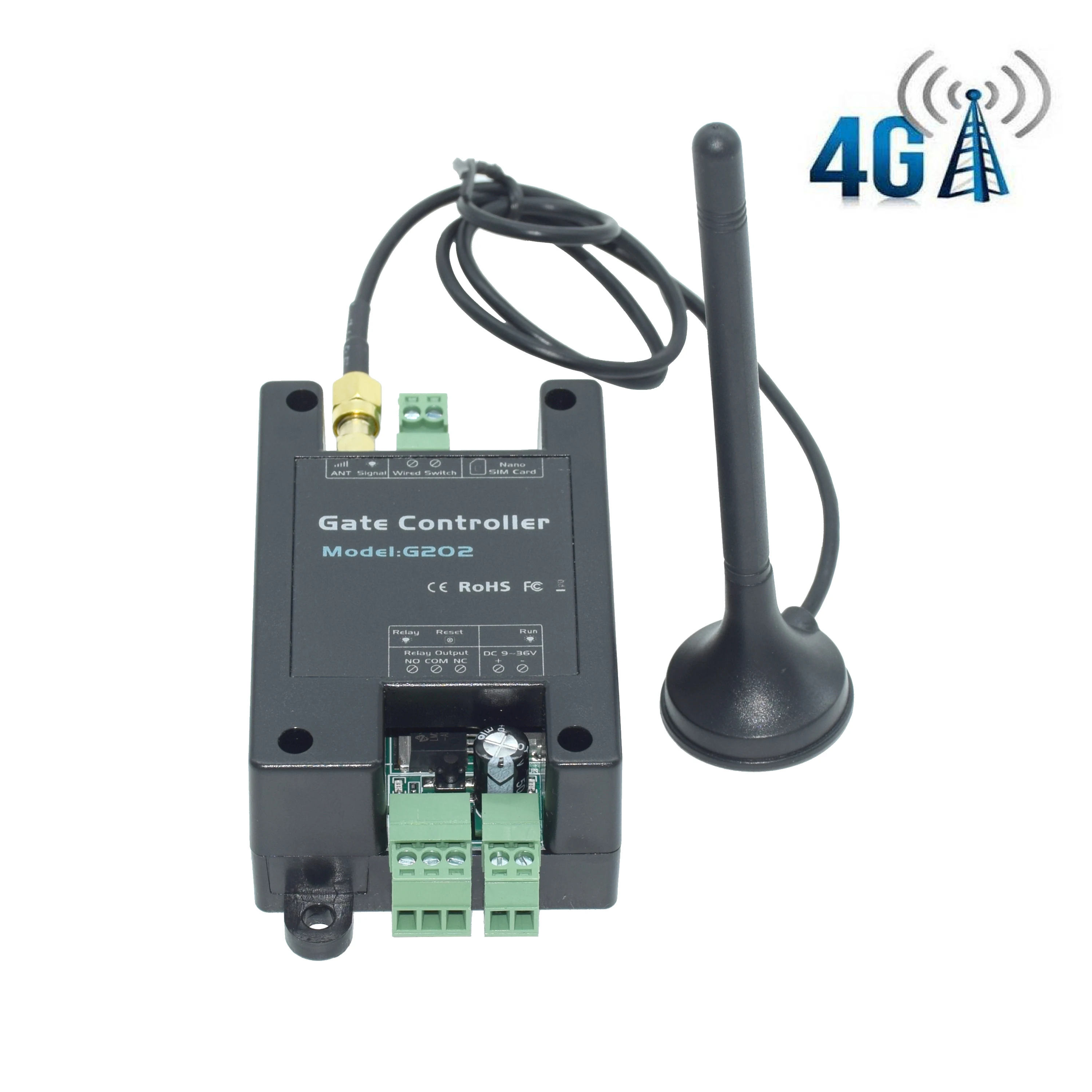 GSM 4G SMS 원격 제어 게이트 오프너 G202 슬라이딩 스윙 차고 게이트 오프너용 단일 릴레이 ON/OFF 스위치