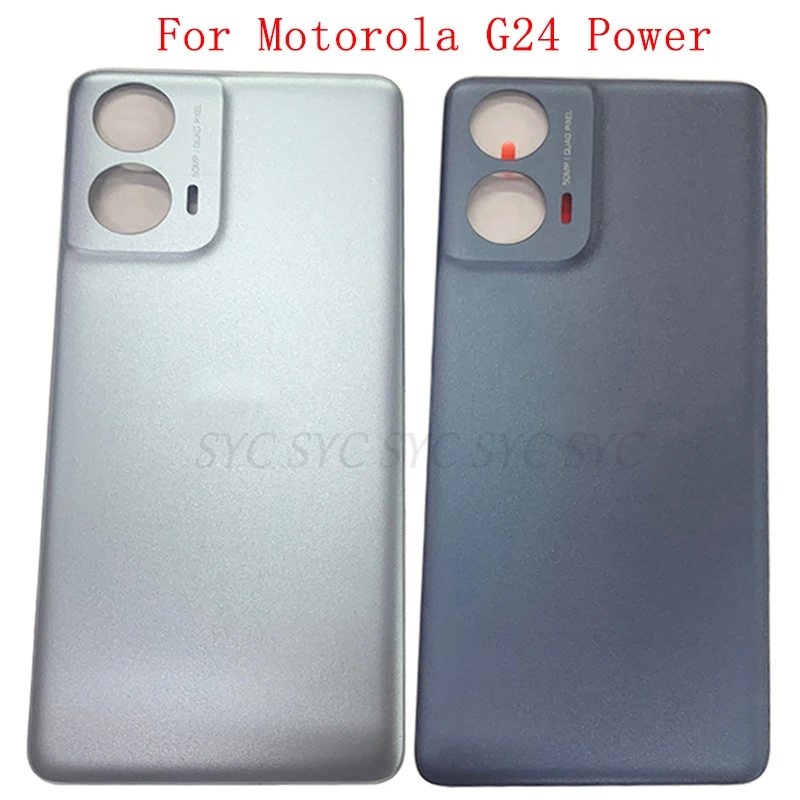 

Задняя крышка, задняя крышка корпуса для Motorola Moto G24, Крышка батарейного отсека с клейкой наклейкой, запчасти для ремонта логотипа