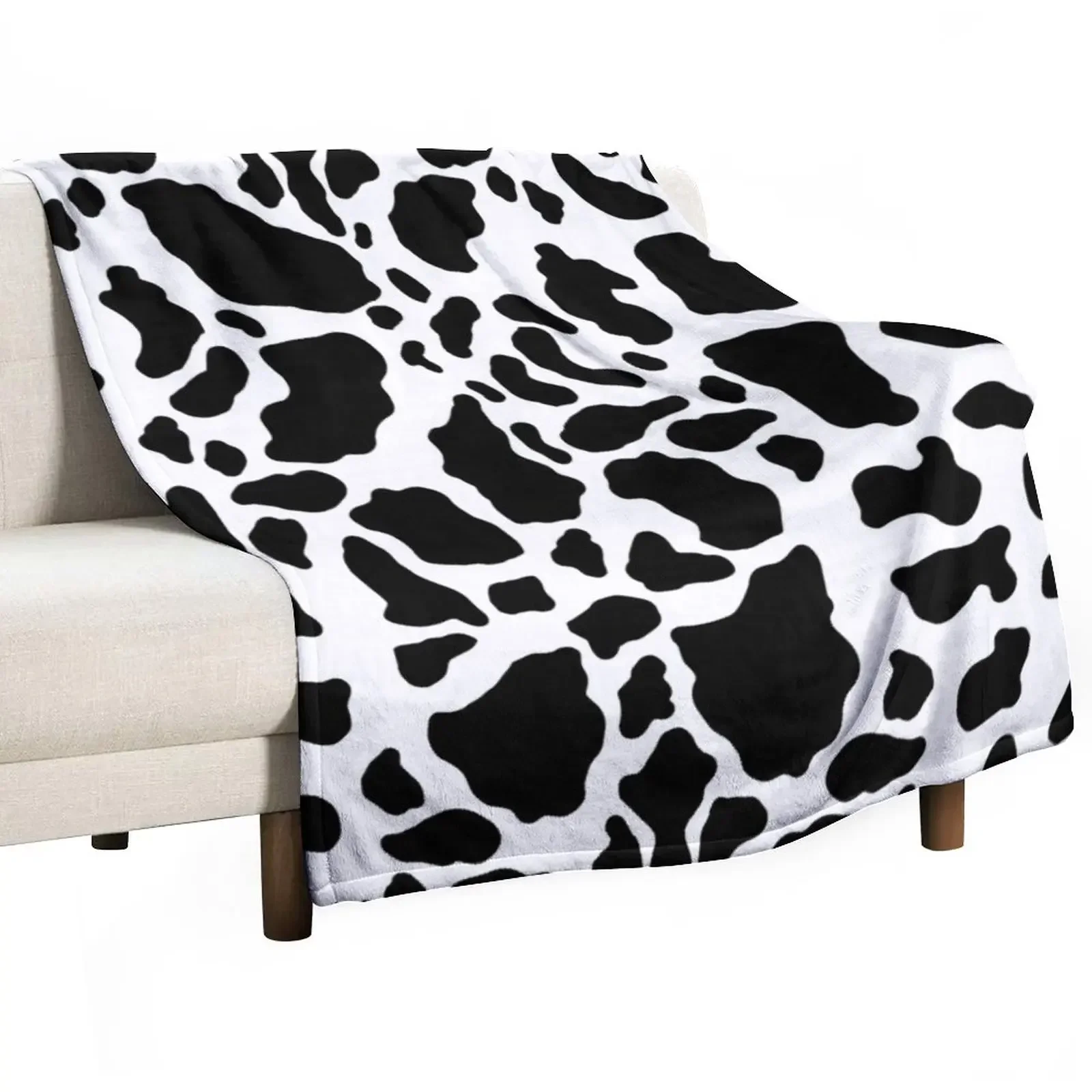 

CowPrint Pattern Throw Blanket Furrys Beautifuls Single Softest Blankets