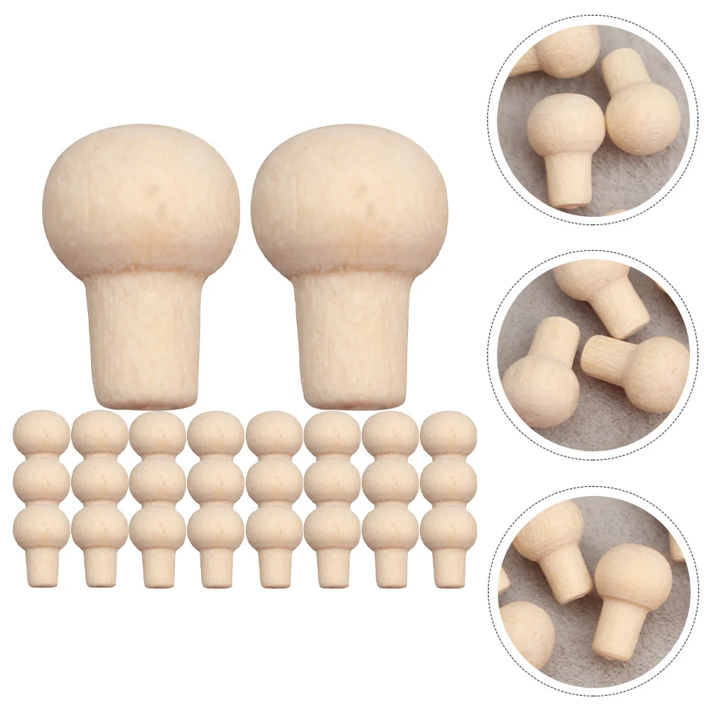 

24 Pcs Knob Small Furniture Drawer Door Handle Decor Tiny House Wood Accessories DIY Handles for Mini