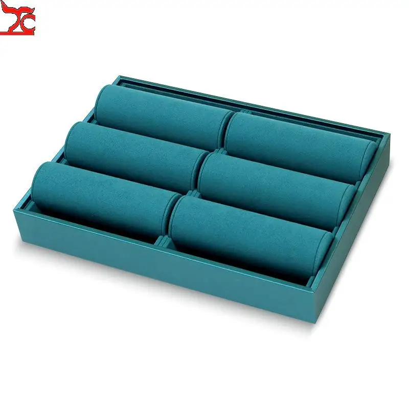 Blue Jewelry Display Tray Removable Multipurpose Tray Ring Braclet Holder Necklace Organizer Metal Set Jewelr Storage Plate