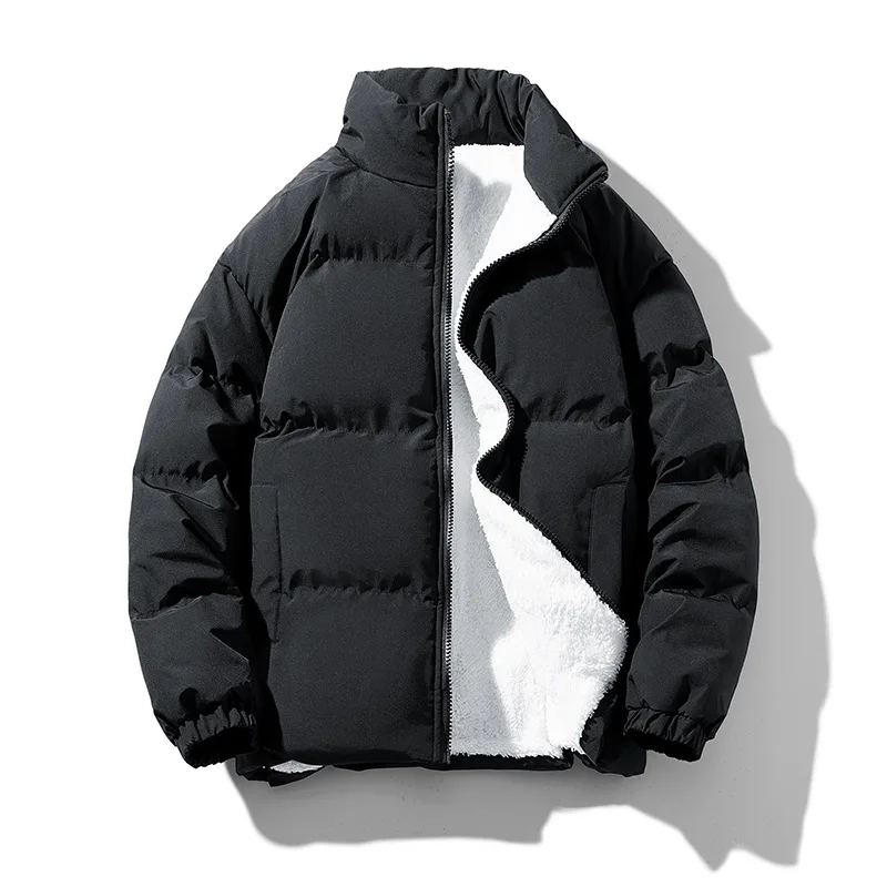 Jackets Men Outdoor Casual 2022 New Loose Large Size Allmatch Top Windproof Lamb Fleece Thickened Bread Padded Jacket Clothing