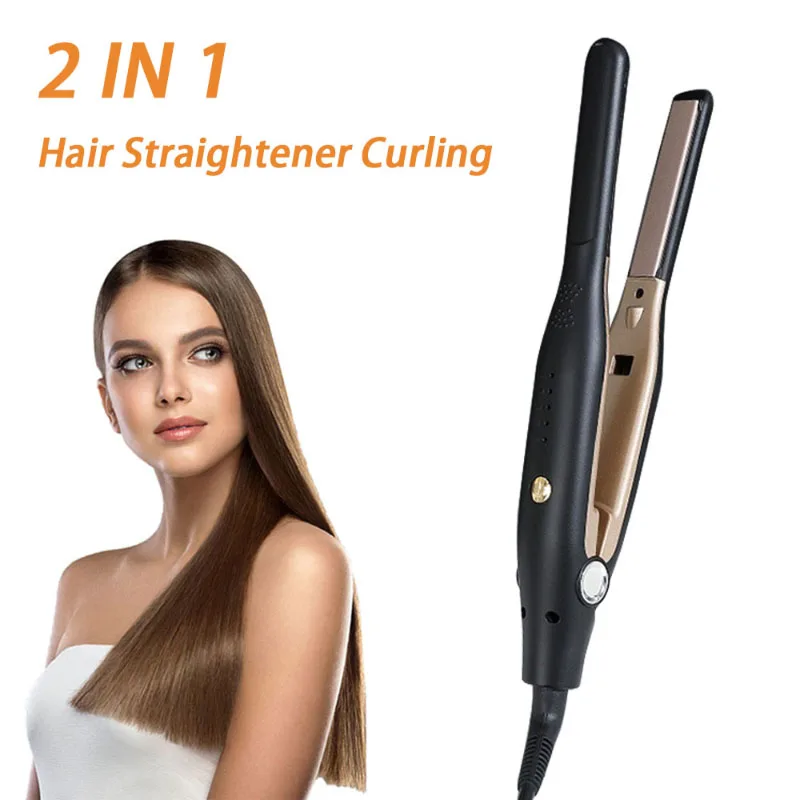 Pro 2 IN 1 Hair Straightener And Curler Hairstyling Tool Electric Wand Waver Iron Plank Rotary Curls Modeler Beauty Salon hot sale portable inflatable pet ramp inflatable pup plank dog on water ramp floating platform for pet boat pool