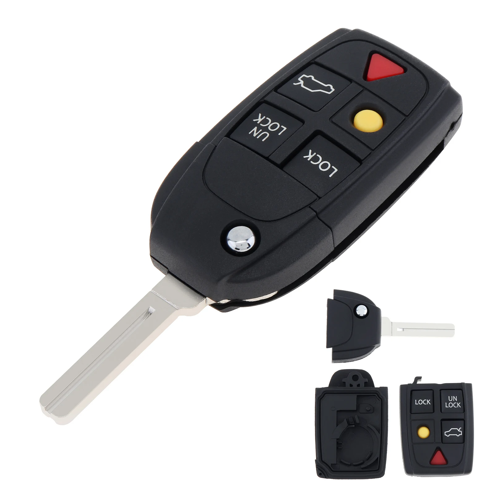 ROXENT Custodia in silicone for chiave auto, protezione for telecomando senza chiave, for NISSAN, Note, for Micra, Juke, for Qashqai, Tiid, for X- TRAIL, NV200 Cube Custodia per portachiavi auto