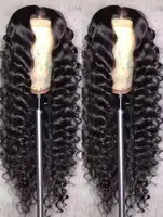 Perruques en cheveux humains Lace Front 13x6, 40 42 pouces, HD, Ondes profondes lâches, Bouclées brésiliennes, Ondulées effet eau, Perruques Lace Frontal 13x4 pour femmes, 250% 1