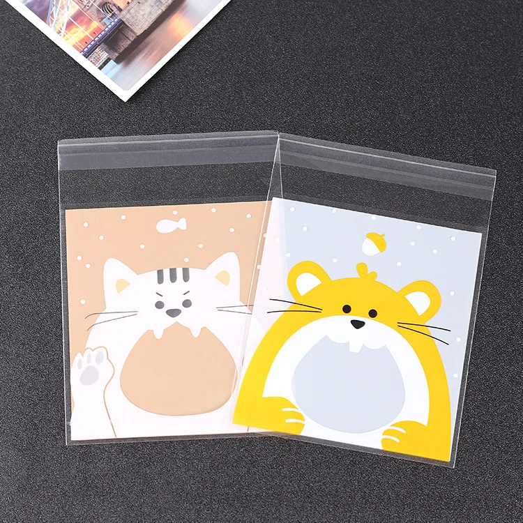 

Baking biscuits candy cartoon food packaging bag accessories try to pack small bags OPP self-adhesive