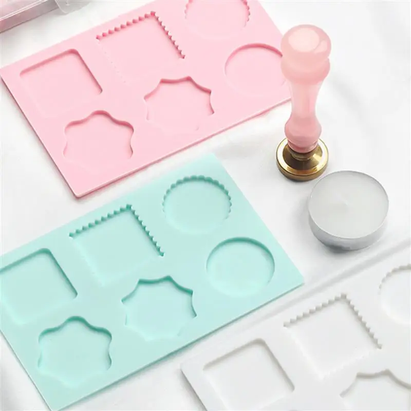 Wax Seal Stamp Silicone Mould Pad Multiple Sizes Sealing Wax Mold Mats Sealing Fix Shapes Envelope Invitation DIY Shape Tool