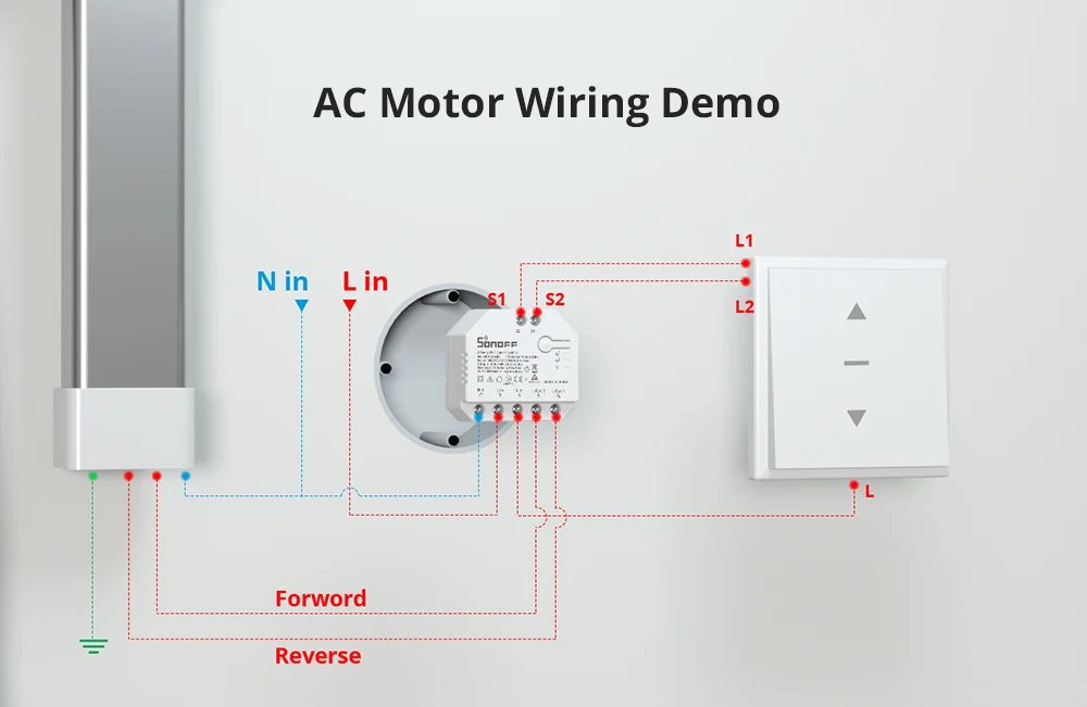 MINI DUALR3 2 Gang Dual Wifi DIY Smart Switch Module 2 Way Power Metering Timing