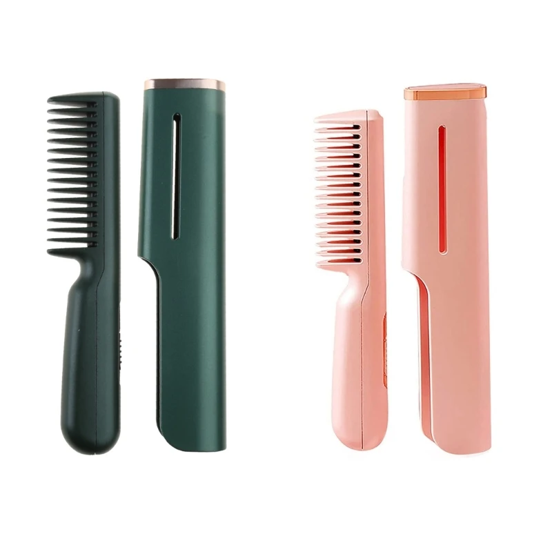 Hair Dryer Brush Straight Hair Comb Cordless Hot Air Brush Salon Negative Ionic Blow Dryer Straightener & Curler Dropshipping