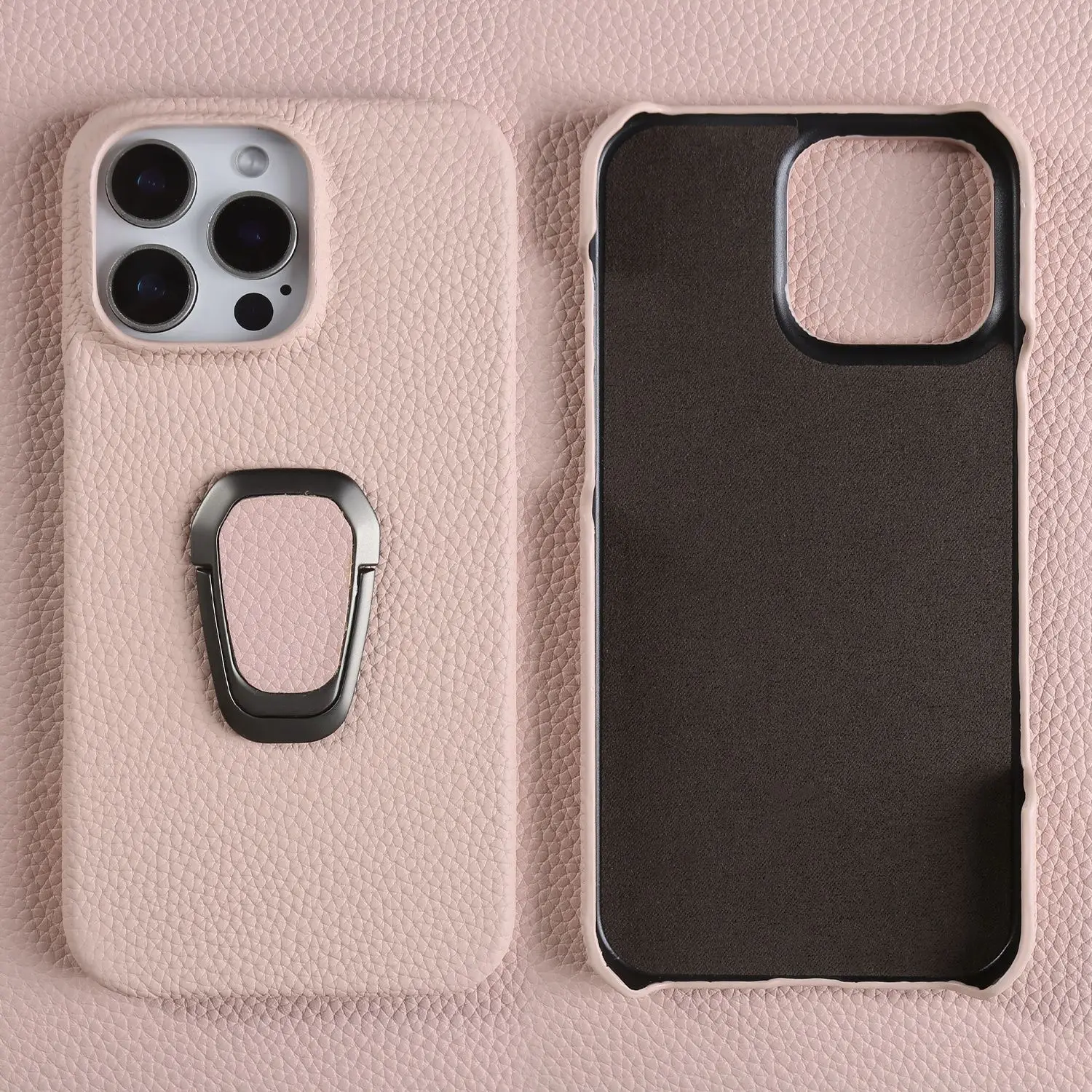 Handmade Genuine Leather Protective Phone Case with Stand Holder