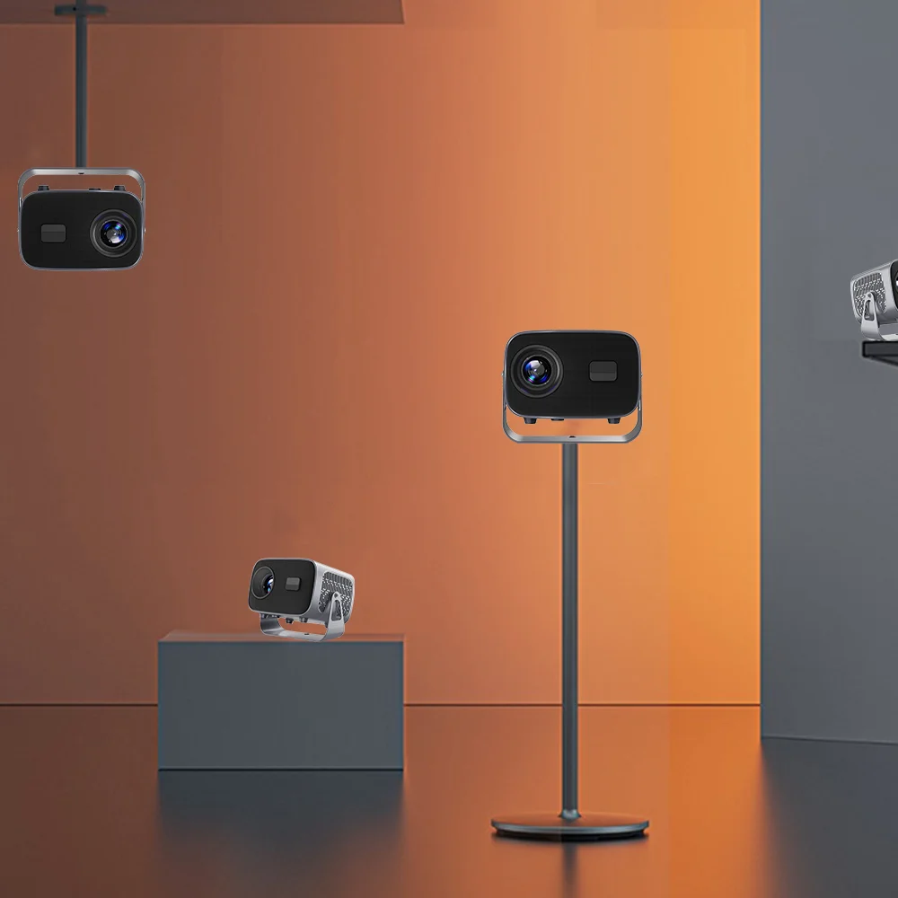 HY-310 Projector Android11 390ANSI BT 360&deg; Rotation 2.4G&5G Wifi 4K HDR Home Cinema Theater Outdoor Smart Portable Projector