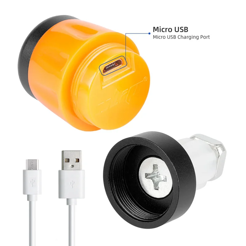 2Pcs Electric Scooter Handlebar Lights LED Warning Light Handlebar End Plugs Waterproof Turn Signal Lights Black + Orange bike turn signals